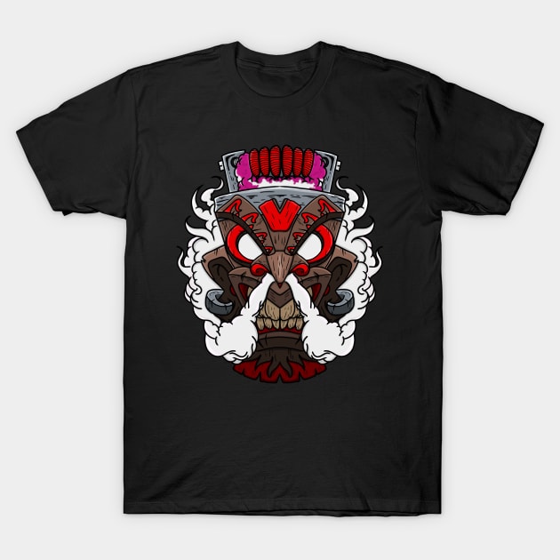 Tribal mask with vape RDA T-Shirt by Snag_artconcept